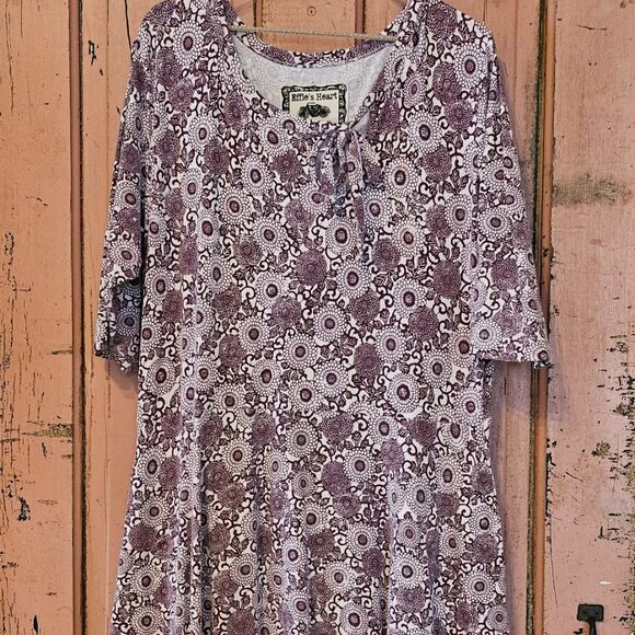 Effie's Heart Dresses & Skirts - Effie's Heart Purple Patterned Midi Dress